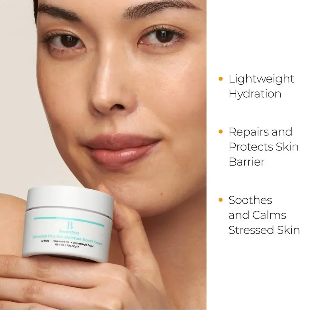 Beautystat universal pro-bio moisture boost cream 2 pack brand new sealed
